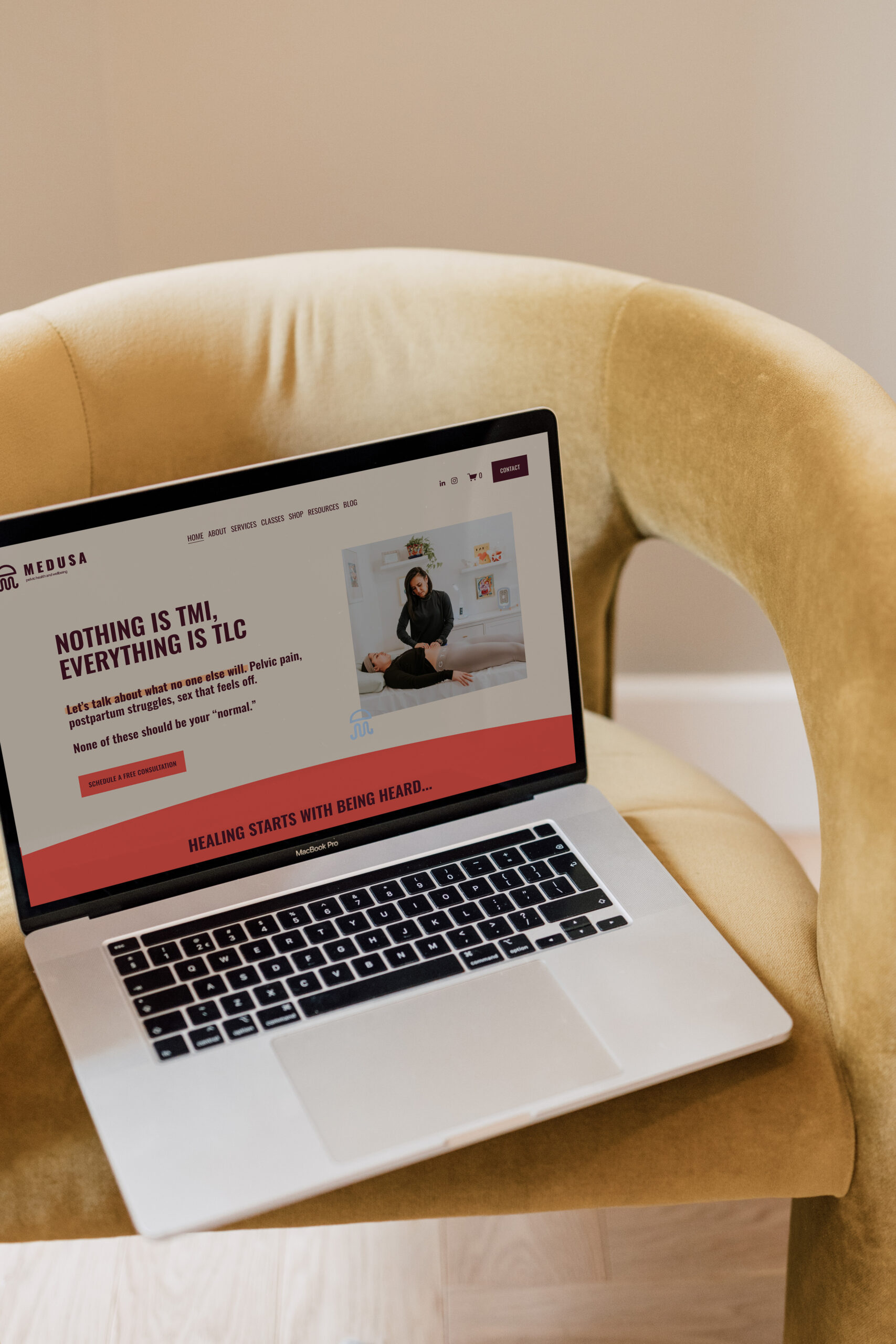 New Custom Website for Medusa Pelvic Health and Wellbeing