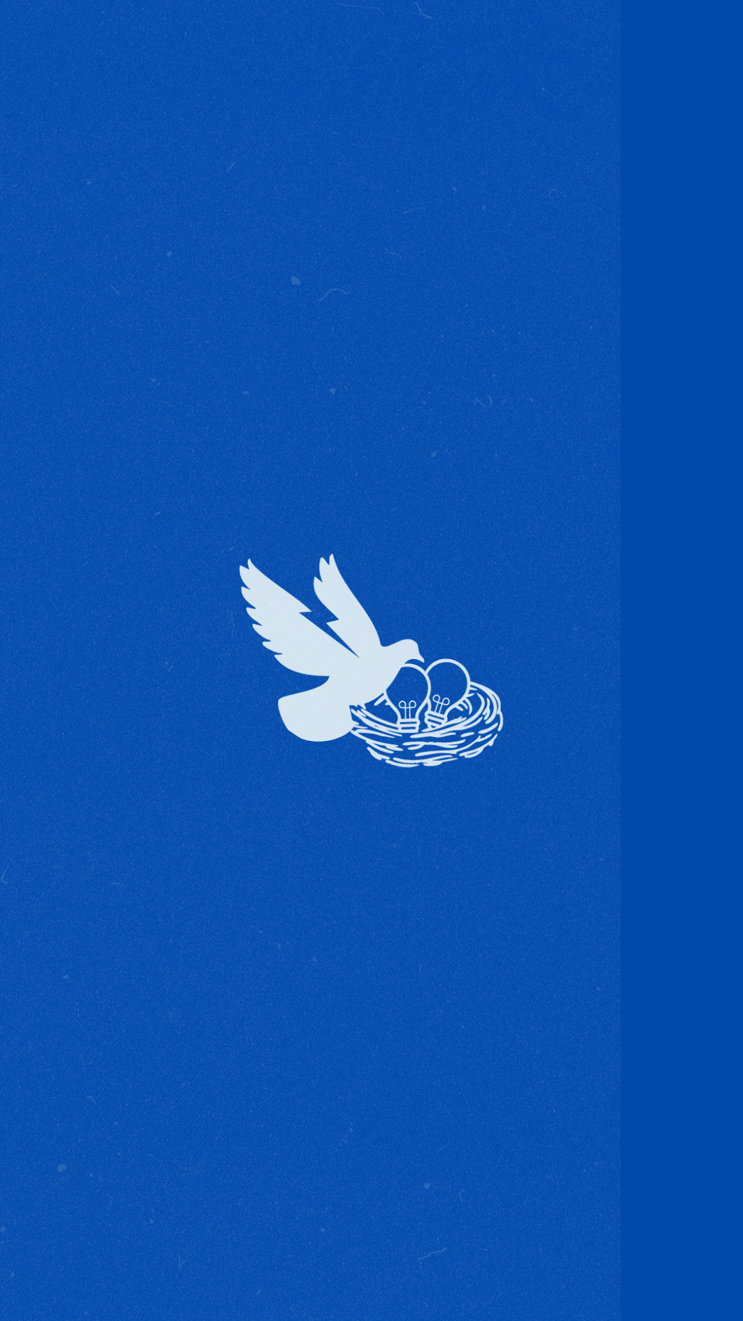 Dove Illustration with bulbs in its nest. 