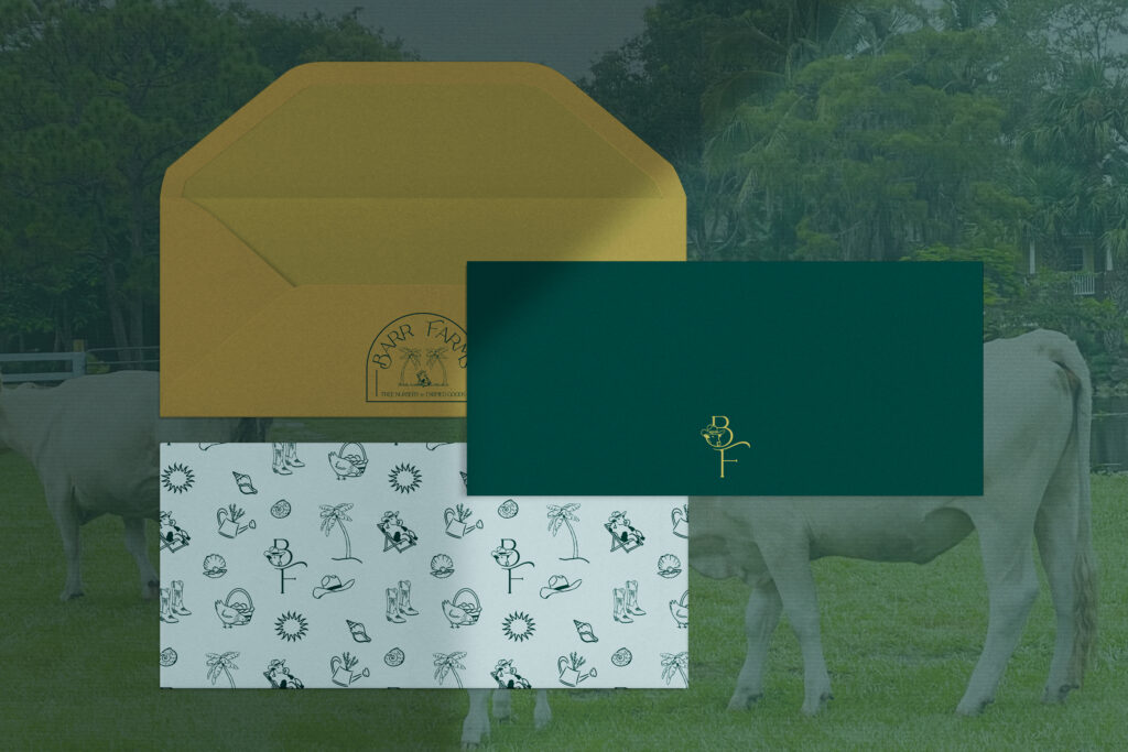 Stationery mock-up with farm business branding