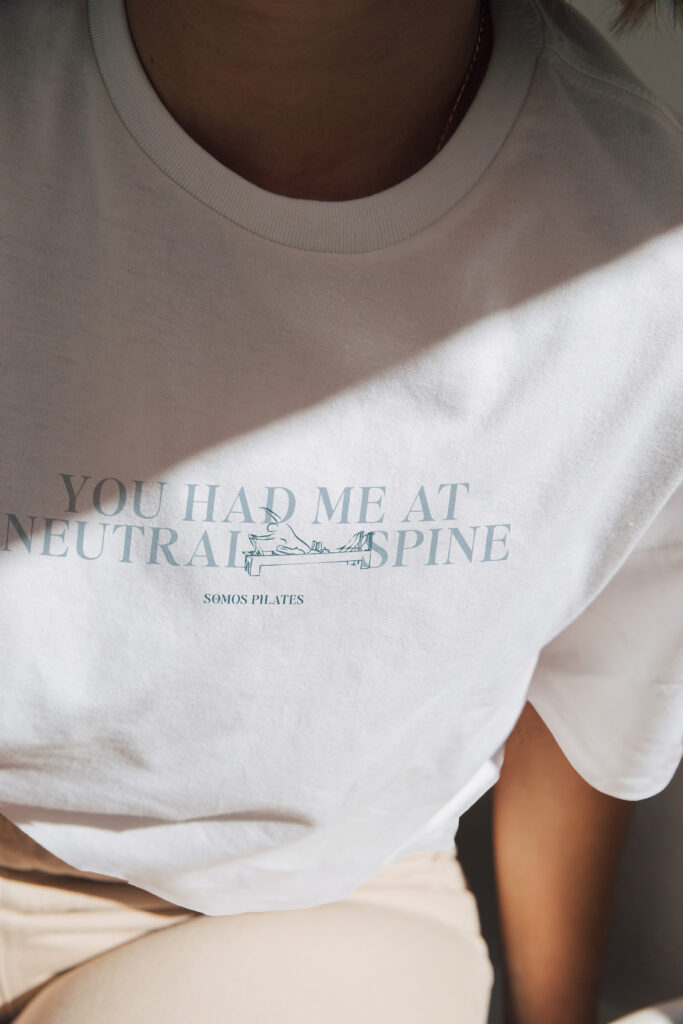 Pilates Studio T-shirt design showcasing tagline and artwork