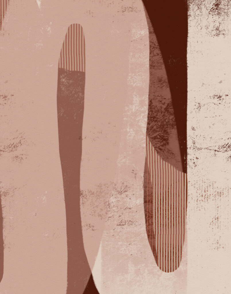 Organic texture in varying red background design.