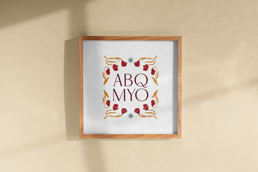Photo frame with the main logo for Albuquerque Myofunctional Therapy.