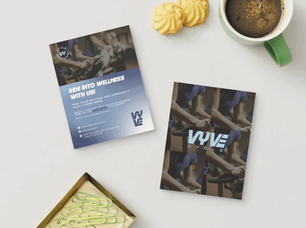 Flyers for VYVE Cycle Studio.