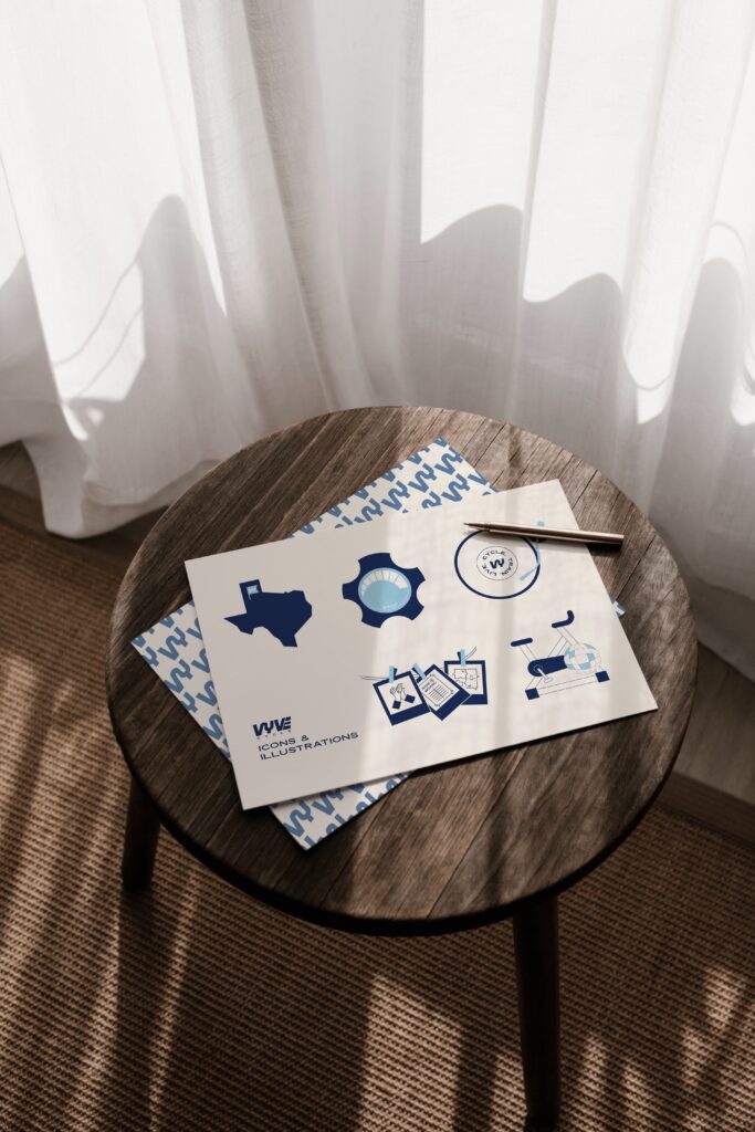 Icons and illustrations designed for the VYVE brand kit.v