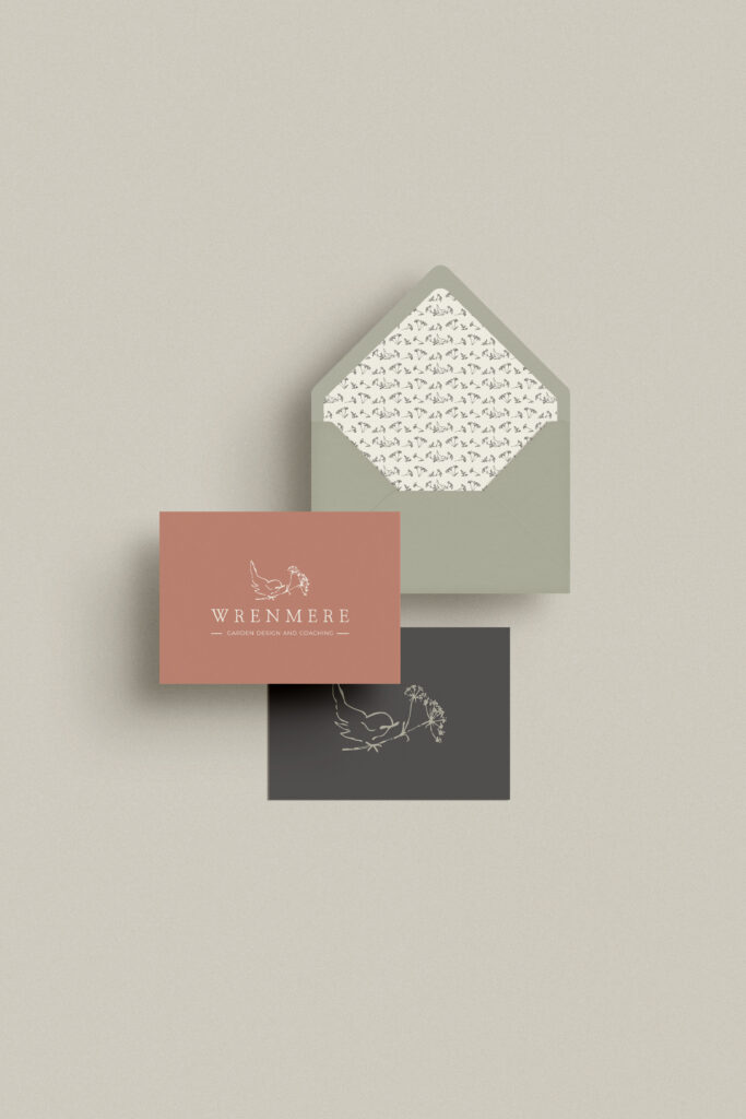 Elegant Stationery Kit featuring Wrenmere's branding. 