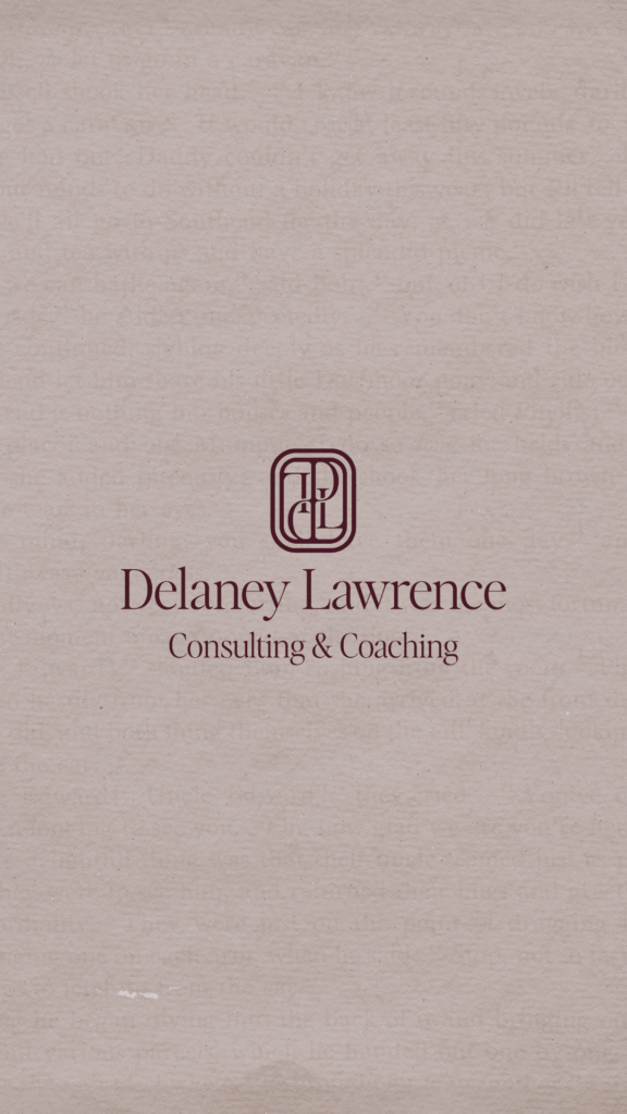 Delaney semi-custom brand logo design with tagline.