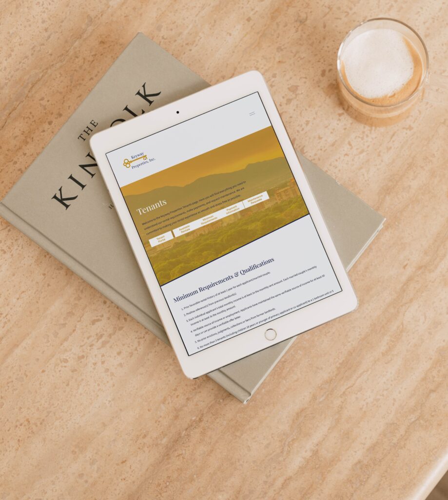 Site mockup highlighting clear CTA button sections for easy navigation.