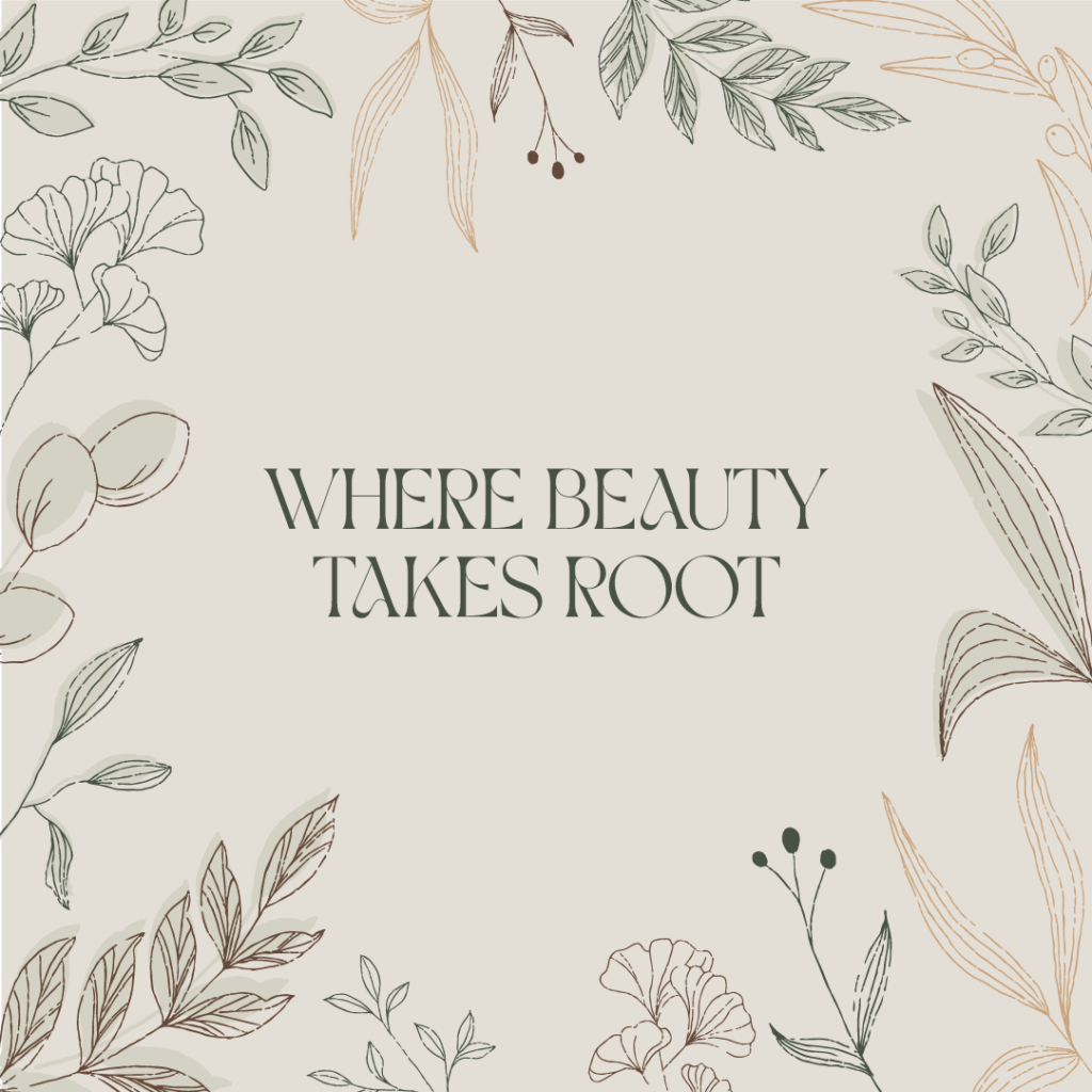 Line floral illustrations add an interesting touch to Sagewood murals.