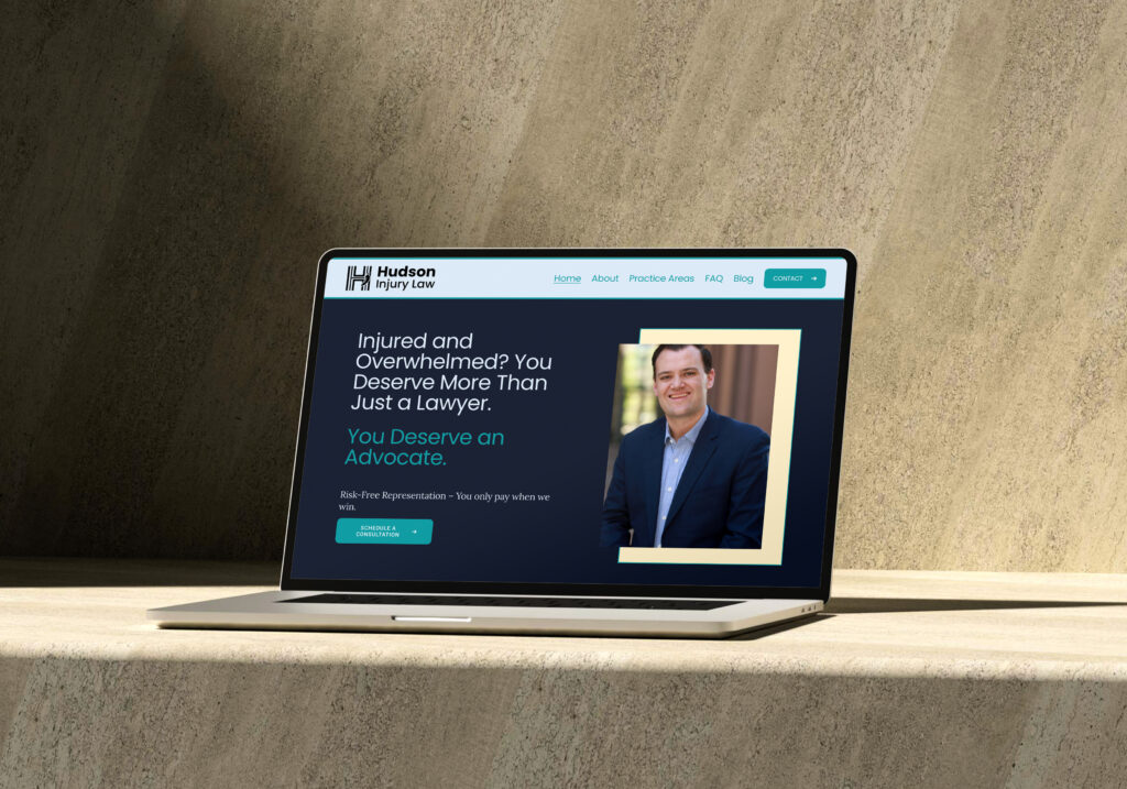 Professional website design for a personal injury lawyer.