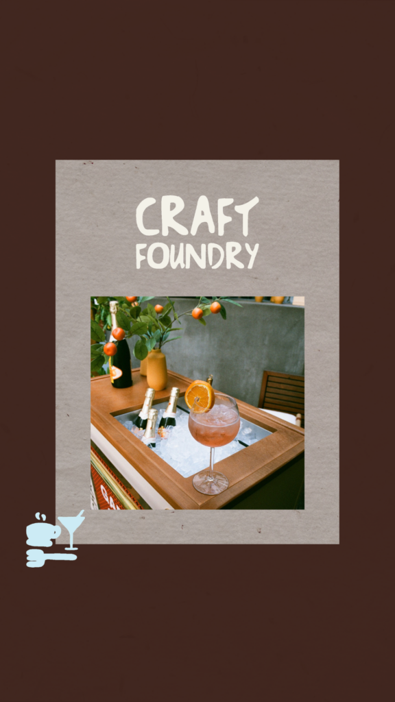 Craft Foundry pre-made brand logo and elements paired with relevant photos in balanced layouts for social media.