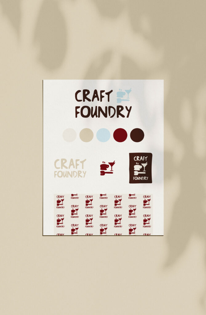 A brand guide for Craft Foundry, a pre-made brand for food services and creative entrepreneurs.