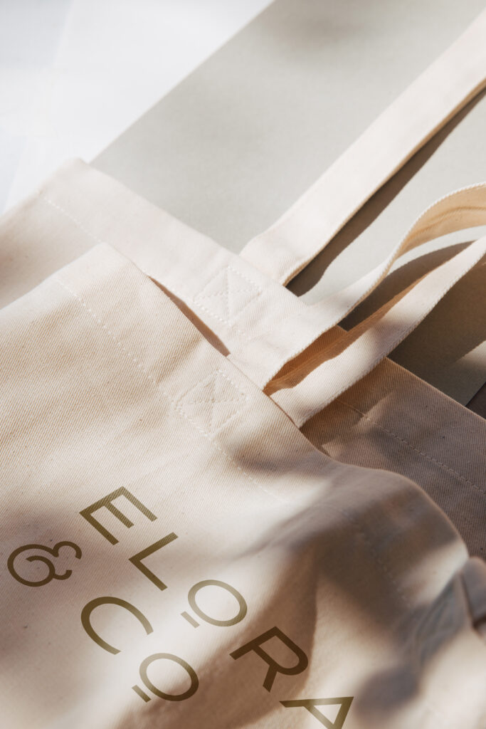 Close-up logo from the Elora & Co pre-made brand kit with soft, romantic typography and an editorial feel.