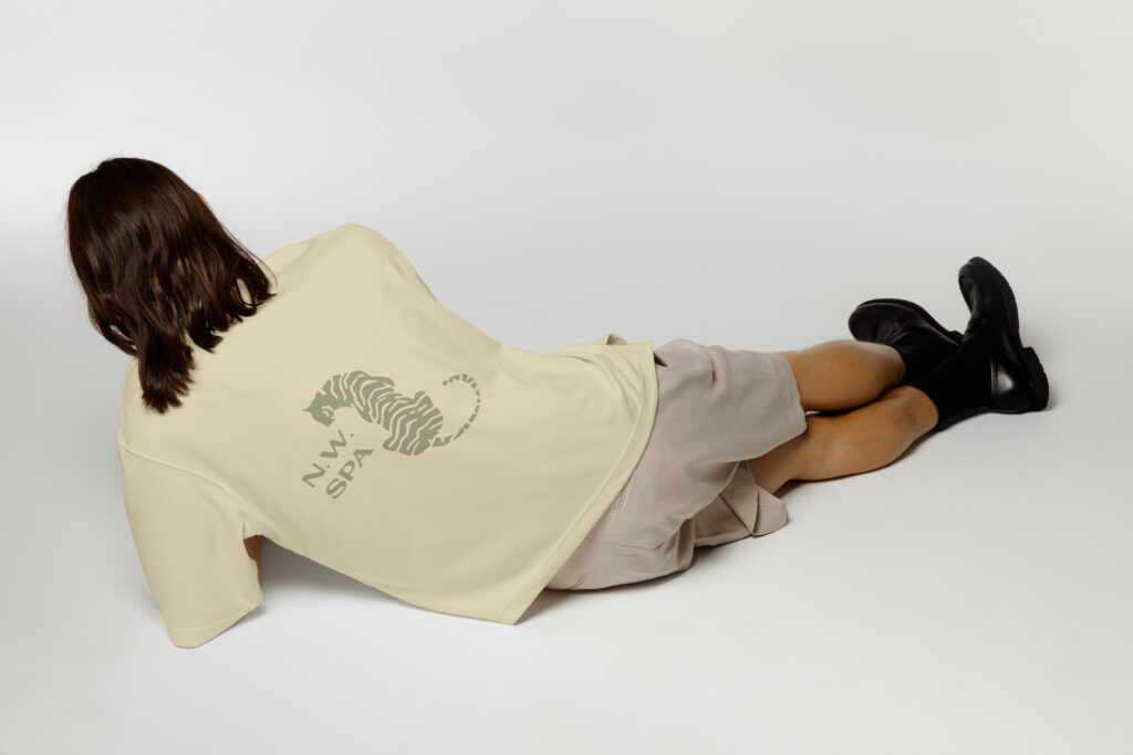 A tiger illustration for North Wellness pre-made brand designed to feel unique and avoid generic wellness branding.