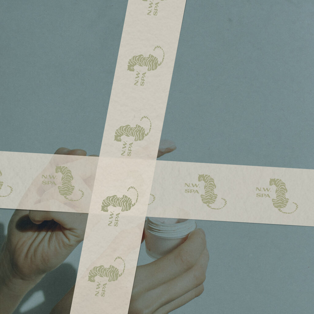 North Wellness pre-made brand sub-mark logo displayed in a tape.