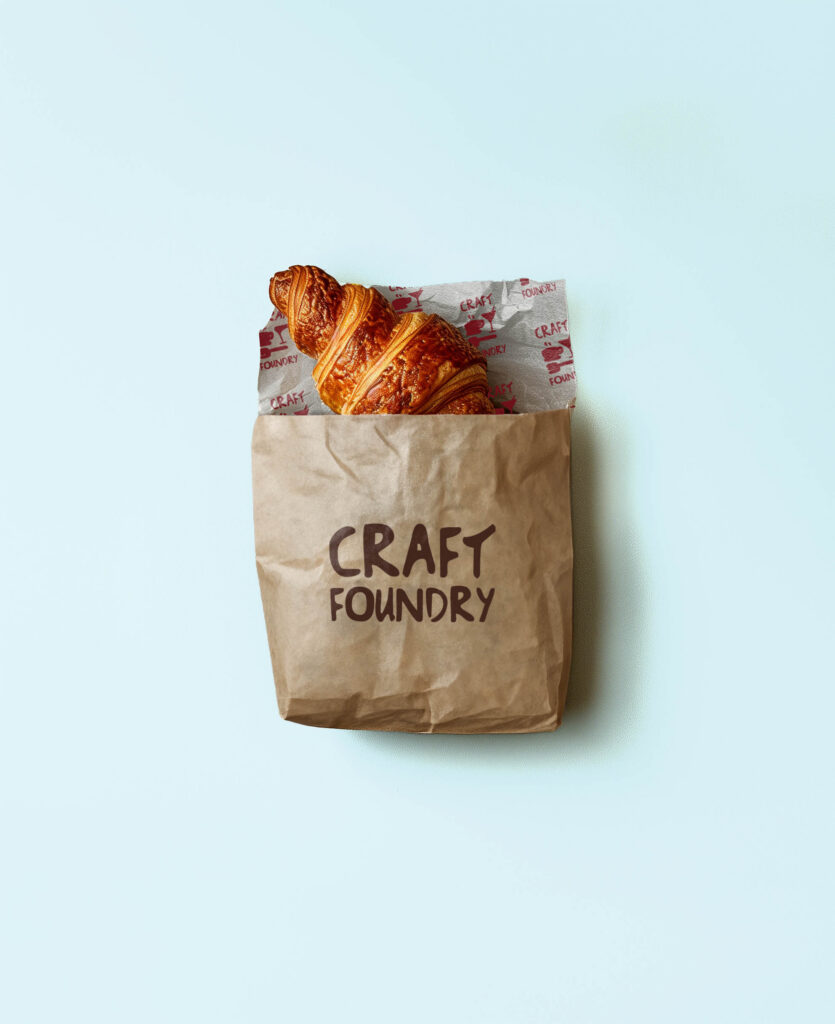 Craft Foundry logo used on food packaging.