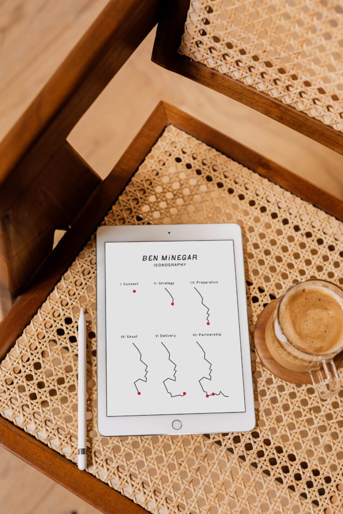 Creative process behind Ben Minegar's custom photographer logo